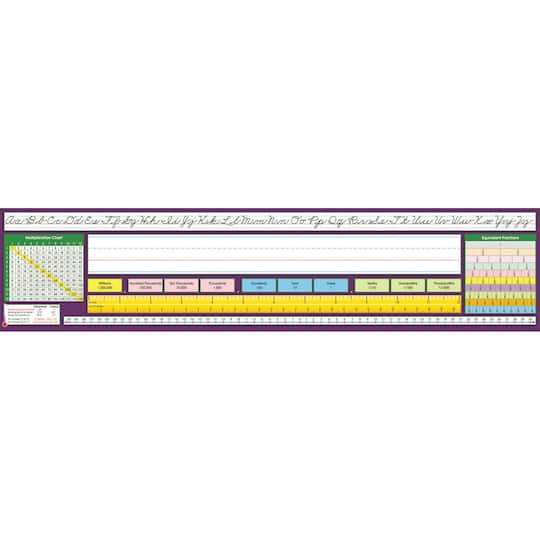 Adhesive Intermediate Traditional Cursive Desk Plates, Set of 36